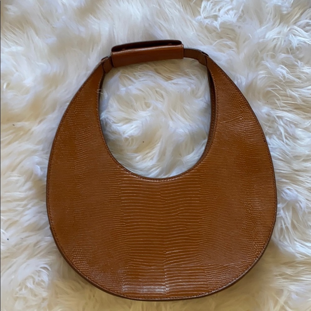 Staid Leather Moon Tote